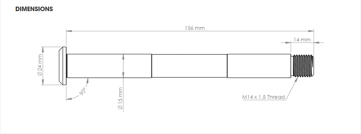 Light Weight Axle VB-1026L | Bike Thru Axle 
