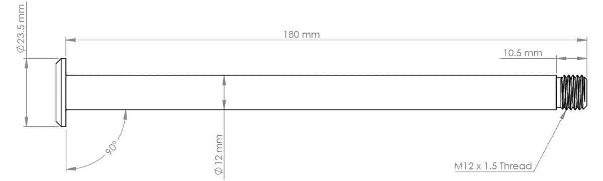 Light Weight Axle VB-2026L For Bike Rear Fork