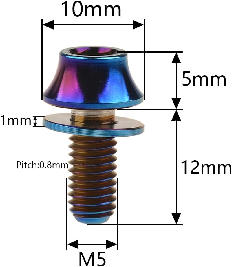 VB-7718 Titanium Bike Water Bottle Cage Bolts