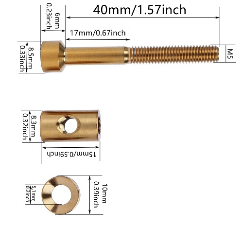 VB-7918 Titanium Bike Seat Post Fixed Bolt